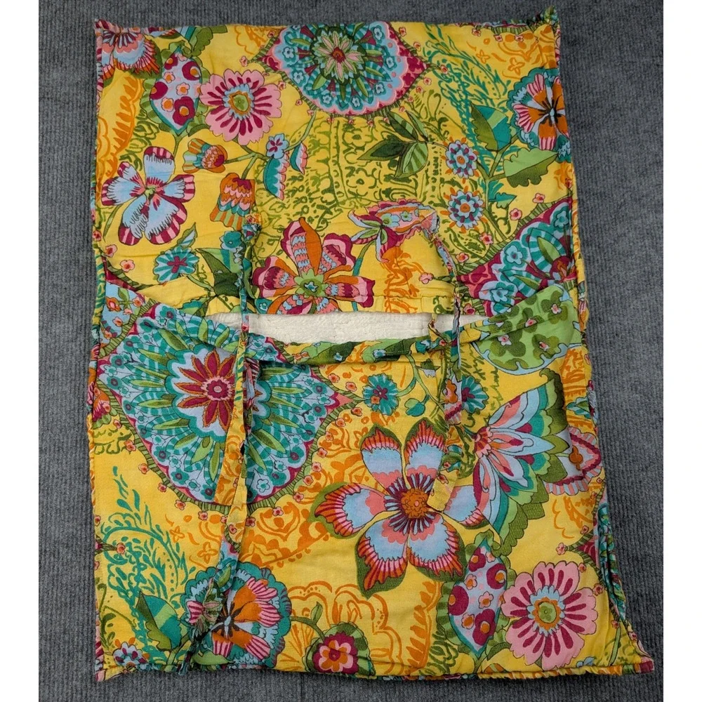 Pottery Barn Pillow Covers 25x18 Cotton Floral India Boho Cottage Colorful Retro
